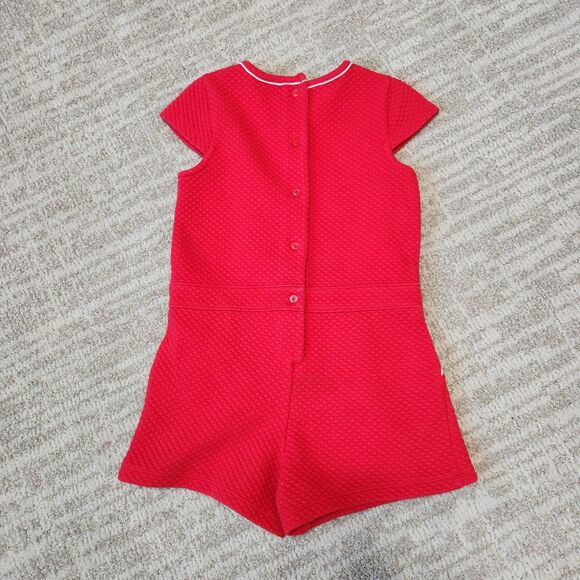 Janie and Jack girls short sleeve romper red size 5 - Picture 7 of 7